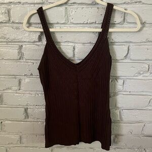 White House Black Market diamond stitch knit sweater tank sleeveless